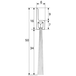 Brush Profile “H3” -Barrier Components 0501003