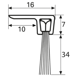 Brush Profile “F3” -Barrier Components 0503003