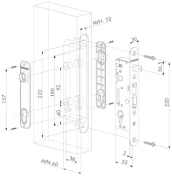 Hybrid Metal Insert Gate Lock -Barrier Components hybrid6060 dimensions wood 1280px