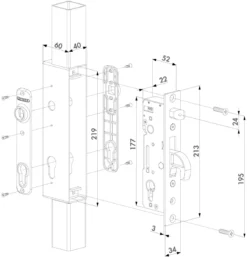 Hybrid Metal Gate Insert Lock For Welding Box -Barrier Components image 11