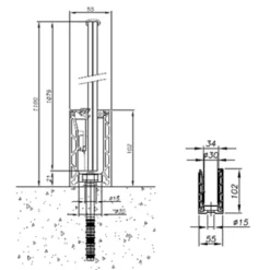 Barrier Sabco OSF Side Fix -Barrier Components rail base osf 1 1 1 1