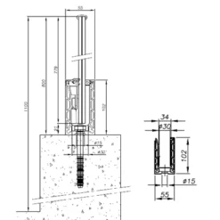 Barrier Sabco OSF Side Fix -Barrier Components rail base osf 3 1 1