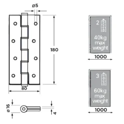 SA180Paif Of Spring Hinges